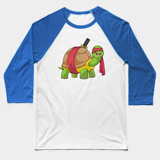 Turtle at Martial arts with Sword Baseball T-Shirt